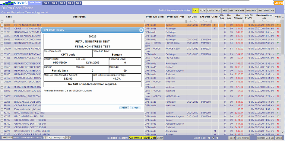 Novus Health Systems | Codes & Calculators